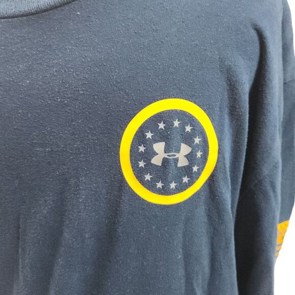 Under Armour Mens HeatGear Loose Fit T-Shirt "By Sea" Navy Blue Size L - Picture 9 of 9